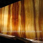 Backlit /Back Lighting Honey Yellow Wood Vein Onyx Slab CO-1