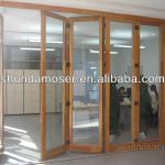 balcony wood with aluminium folding door IV68