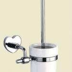 bathroom accessories,brass and chrome polish toilet brush and holders G-20794