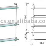 Bathroom Accessories (Triple Layer Glass Shelf 9823) 9823