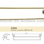 bathroom gold plated wall mounted double pole towel bar 5309