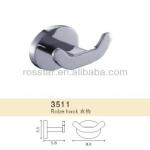 bathroom simple wall mounted chrome brass robe hook 3511