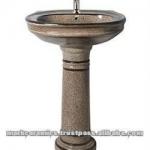 Bathroom White Hand wash basin with pedestal .