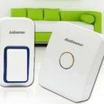 Battery-free wireless doorbell with self-powered remote button