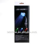 Beautiful &amp; Romantic 7 Color LED Shower head ABS Plastic Colors Changing Cyclically Water flow power (no battery) LS-LY-001