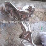 Beautiful Silver Fiberglass Angel Sculpture NBR-FRP066