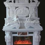 Best selling white marble fireplace big high 300cm ML-001