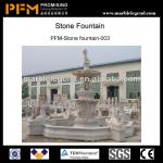 Big white stone marble fountain with roman scuptures PFM-Stone fountain-003