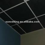 black acoustic fiberglass ceiling tiles for cinema or theater w-609