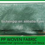 black and green pp woven fabric/ weedbarrier/ weed control SF0038