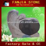 Black granite angel heart headstones for graves FAN-V-AM40