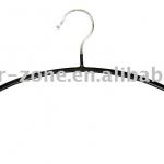 Black PVC coated metal coat hangers JM6825 8548