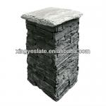 Black slate stone column XY-P018N-6