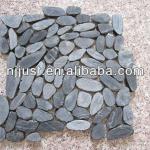 Black sliced pebble tile JST-ST001