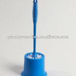 blue colour white bristle plastic toilet brush with holder tb002 tb002