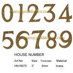 Brass House Number,Metal Number (HN16075) HN16075