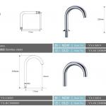 brass or ss 201# round faucet spout YX-U6018/19/20/24