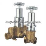 Brass Twin Concealed thermostatic shower valves with brass rectangular plate TSV8016 TSV-8016