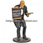 Butler Figurine Waiter Restaurant Menu Board AA1056