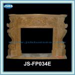 Carve figure statue marble fireplace JS-FP034EL