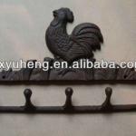 cast iron rooster clothes hooks YH04493