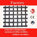 CE,Asphalt Pavement Fiberglass Geogrid(20~120KN/m) TGS-B-80-80, TGS-B-100-100, TGS-B-120-120