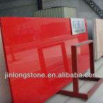 Cheap Engineered Solid Surface Red Artificial Quartz Stone Slab JLS-Q001