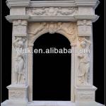 Cheapest Marble Door Surround With Female Statues Mdoor-4