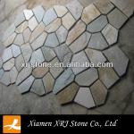 China cheap slate flagstone for flooring/pavement Net paste slate stone