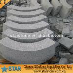 China granite kerbstone with arc-shaped design granite arc kerbstone