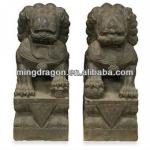 Chinese antique garden stone lion 011