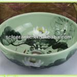 Chinese Round Colored Art Ceramic Bathroom Sink SL2J-02