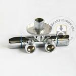 Chrome plated Ceramic 1/2&#39;&#39; Stop Water Double way Brass Angle Valve FCX-JF01