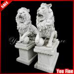 Classical handcarved large marble lion sculpture YF-S-27