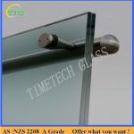 Clear Tempered Laminated Glass (AS/NZS 2208) with holes and polished edges finished LG-47