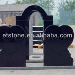 Competitive Heart Shape Shanxi black graniteTombstone Supplier SS-TS-132