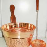 Copper Hammered Sauna Bucket 6546