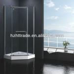 corner sliding glass door aluminum frame 3 sided shower enclosure with shower tray HTSE-1009