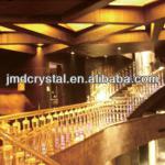 Crystal glass indoor stairs handrail designs JMD-LT-3007