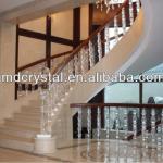 crystal glass spiral staircase railing for decorative JMD-LT-106