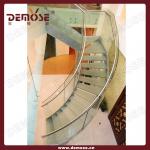 curved stairs/double stringer steel glass stair DMS-9041 curved glass stairs