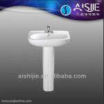 D603 Ceramic Bathroom Modern Design Pedestal Wash Basin D603