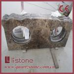 Dark emperador, vanity top, Chinese marble vanity top