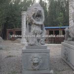 Decorative Marble Lion with Baby Statue Sculpture YF-S0019