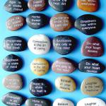 Decorative pebble cobble stone with print words for gift GL-Pebblestone