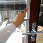 door glass inserts blinds Folding aluminium door and aluminium glass folding door with white shutters D-02