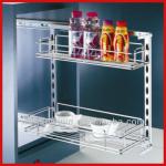 Double Layer Metal Wire Side Kitchen Cabinet Drawer Basket WF-PTJ009J WF-PTJ009