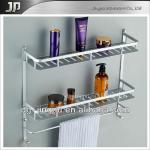 Double Tier China Aluminum Bathroom Shampoo Rack JPBW-0007