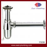 East Plumbing Wall Mount P-Trap Vessel Sink Pop-up Drain Combo P3338 P3338