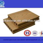 easy installation outdoor wood plastic composit hollow decking with groove QD01